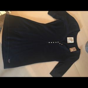 Holister 3 quarter sleeves Henley shirt